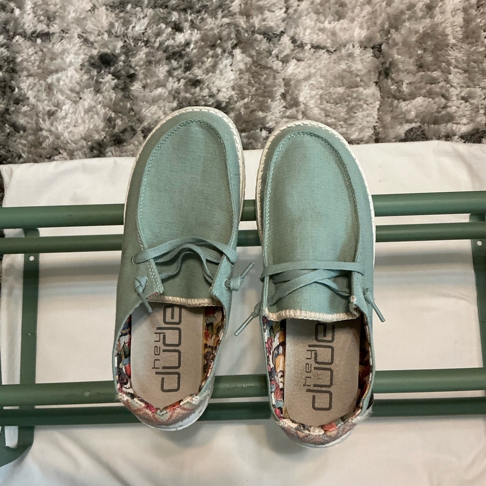 Hey Dude Green Flats